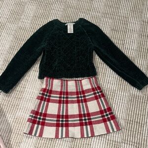 Tommy Bahama Green Textured Knit Sweater and Skirt